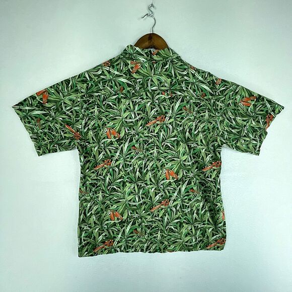 Gap Shirt Tag Size XXL (14-16) Juniors Tropical Bugs Short Sleeve Collared - Picture 2 of 12